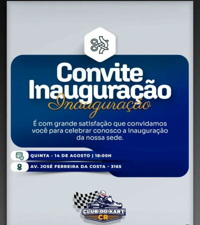 Imagem da notícia Club do Kart inaugura sede nesta quinta-feira em Costa Rica